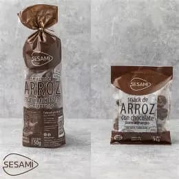 SNACK DE ARROZ CON CHOCOLATE SEMIAMARGO 150GR